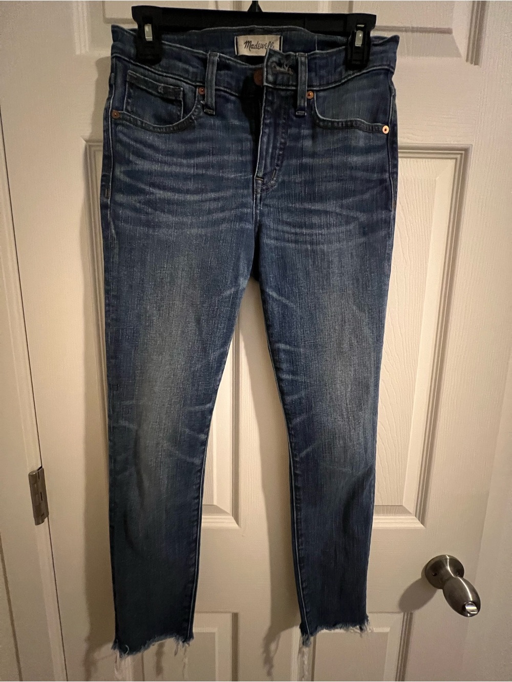 Madewell Cropped High-Rise Slim Jeans in Medium Blue Wash